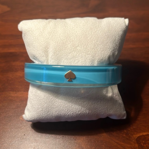 Kate Spade lucite blue bangle with gold spade - Picture 1 of 5